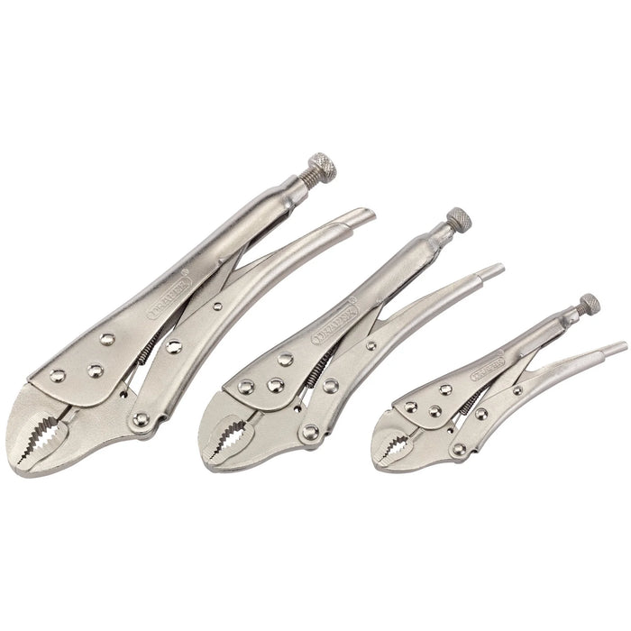 Draper Curved Jaw Self Grip Pliers Set (3 Piece) - 9006/3