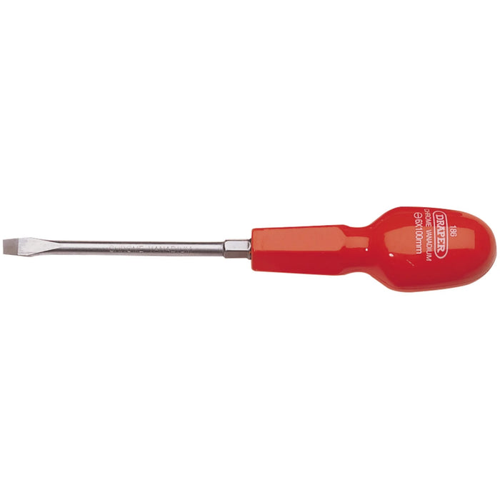 Draper Plain Slot Cabinet Pattern Screwdriver, 6 x 100mm - 186