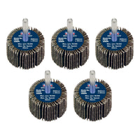 Sealey 40 x 30mm Abrasive Flap Wheel on 6mm Shaft 80Grit - Pack of 5 FW4030805