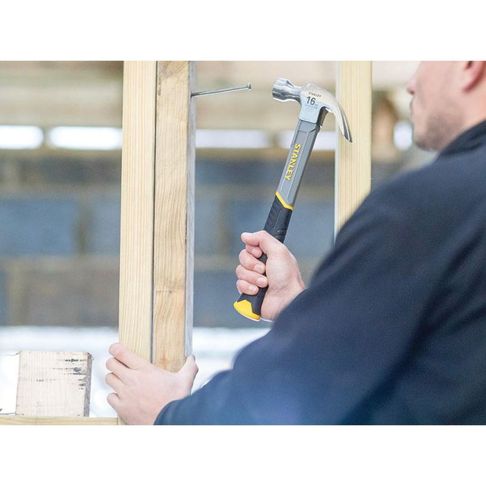 Stanley® Hand Tools Curved Claw Hammer Fibreglass Shaft 450g (16oz) STANLEY® Hand Tools - Town Tools