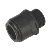 Sealey Straight Adaptor 15mm 1/2"BSP Pack of 2 (John Guest Speedfitï PM011514E)