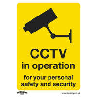 Sealey Warning Safety Sign CCTV Rigid Plastic SS40P1