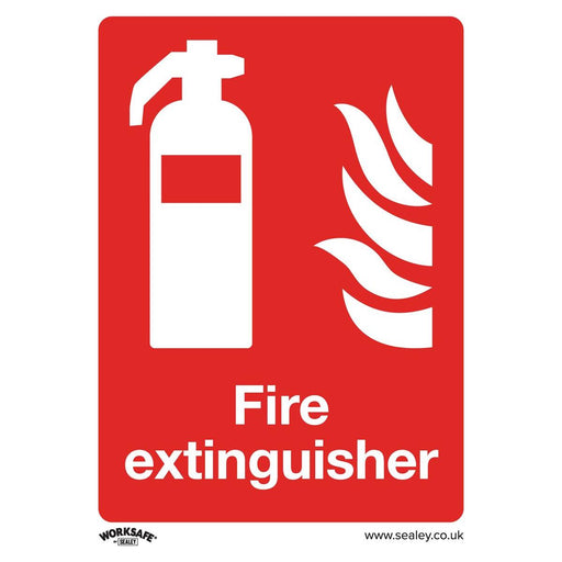 Sealey Prohibition Safety Sign Fire Extinguisher Rigid Plastic SS15P1 Sealey - Town Tools 