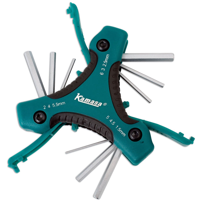 Kamasa Tri Hex Key Set 9pc 55858 Kamasa - Town Tools 