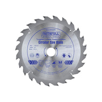 Faithfull TCT Cordless Trimsaw Blade 165 x 20mm x 24T POS