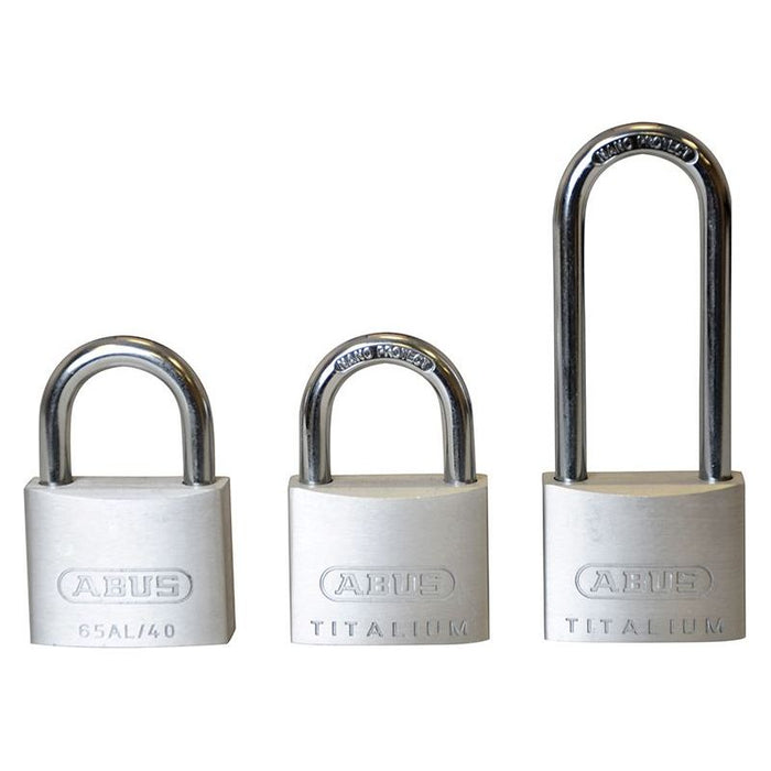 Abus Mechanical 64TI/40mm TITALIUM™ Padlock Triple Pack (1 Long Shackle) ABUS Mechanical - Town Tools