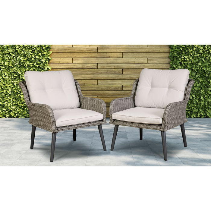 Dellonda Buxton Rattan Wicker Outdoor Chair Set 2pc DG79