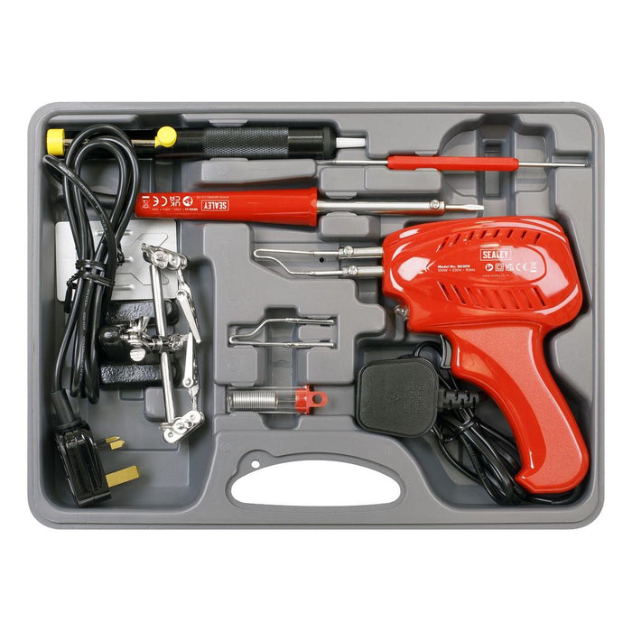 Sealey Soldering Gun/Iron Kit 8pc 230V SD300K Sealey - Town Tools 
