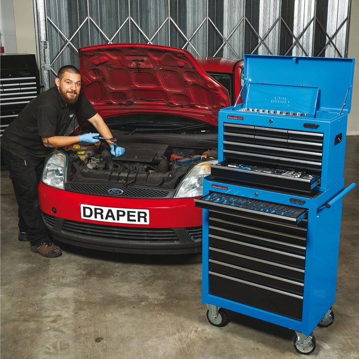 Draper Tool Chest, 9 Drawer, 26", Blue - TC9DA