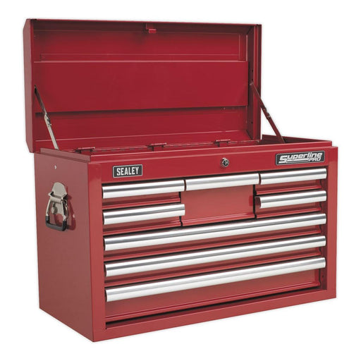 Sealey Topchest 8 Drawer with Ball-Bearing Slides Red AP33089 Sealey - Town Tools 