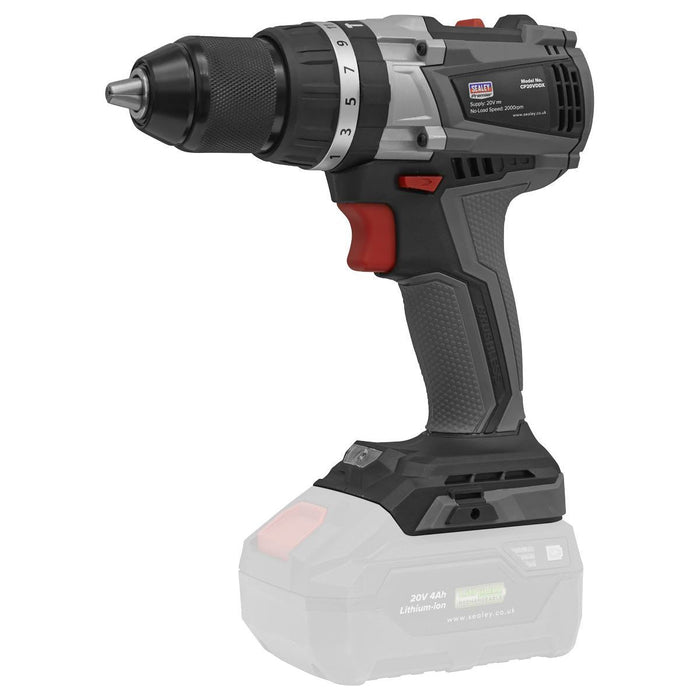 Sealey Brushless Combi Drill13mm 20V SV20 Series Body Only CP20VDDX Sealey - Town Tools 