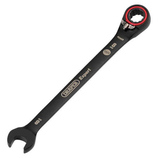 Draper Expert HI-TORQ Metric Reversible Ratchet Combination Spanner, 8mm, Black Draper - Town Tools