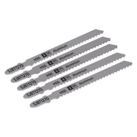 Sealey Jigsaw Blade Aluminium 100mm 8tpi Pack of 5 SJBT127D