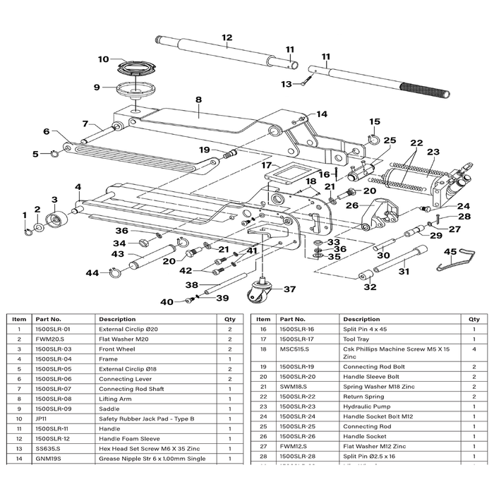 Sealey Rear Axle Pin