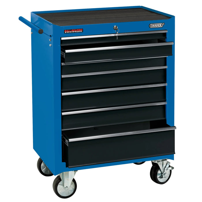 Draper Roller Tool Cabinet, 7 Drawer, 26", Blue - RC7D