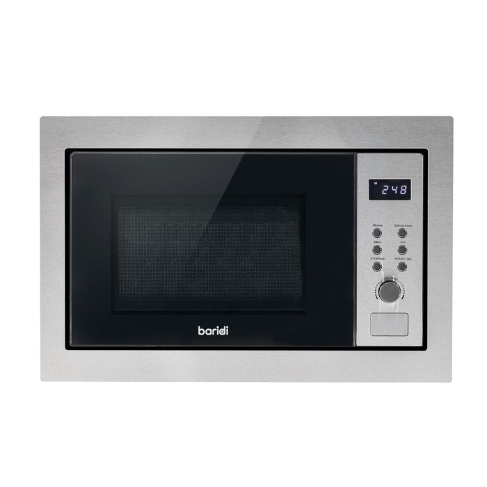 Baridi Integrated Microwave Oven with Grill 25L Capacity 900W - Stainless Steel