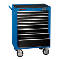 Draper Roller Tool Cabinet, 9 Drawer, 26", Blue - RC9D