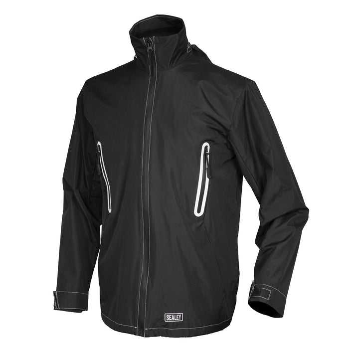Sealey 5V Heated Rain Jacket with Power Bank 10Ah - Large HJ03KIT Sealey - Town Tools 