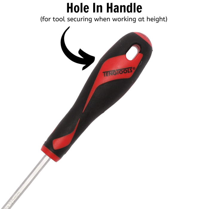 Teng Tools Flat Screwdriver 1.0 x 5.5 x 125mm L Hex Shaft Teng Tools - Town Tools 
