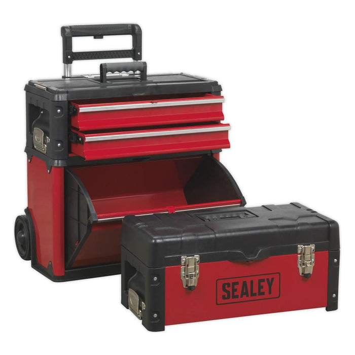 Sealey Mobile Steel/Composite Toolbox 3 Compartment AP548 Sealey - Town Tools 