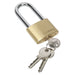 Sealey Brass Body Padlock Long Shackle 50mm PL102L Sealey - Town Tools 