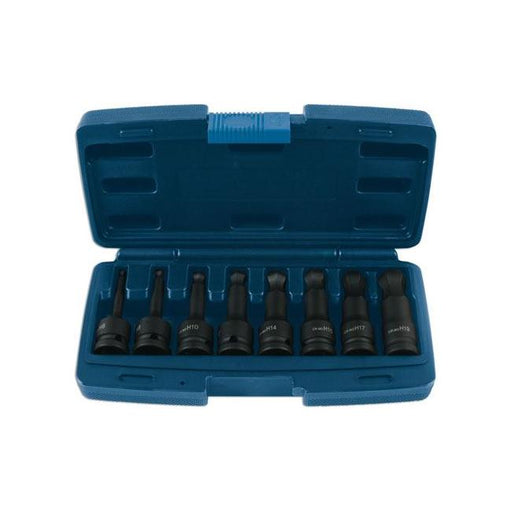 Laser Ball End Impact Hex Socket Bit Set 1/2"D 8pc 7672 Laser - Town Tools 