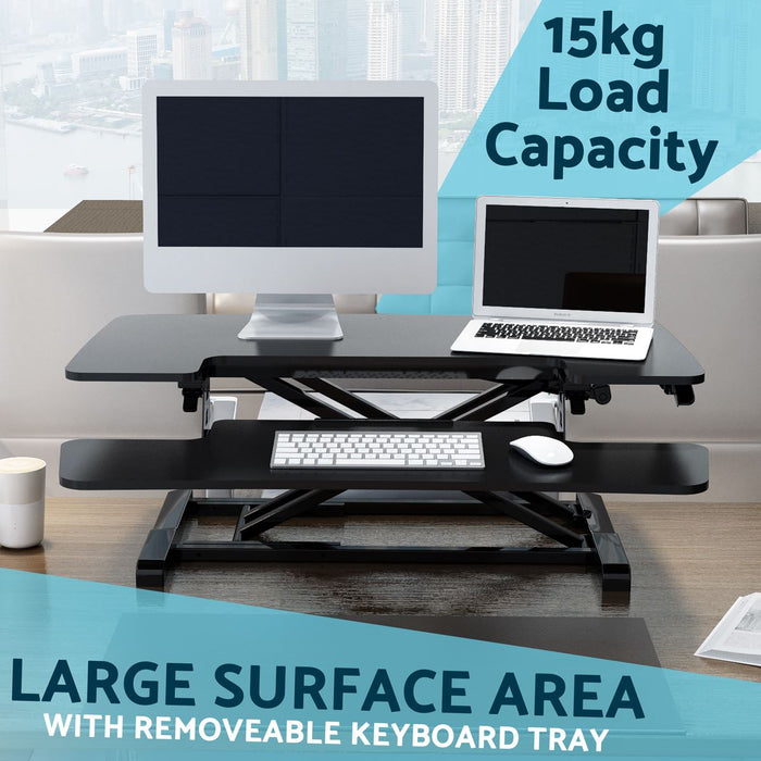 Dellonda 89cm Height-Adjustable Standing Desk