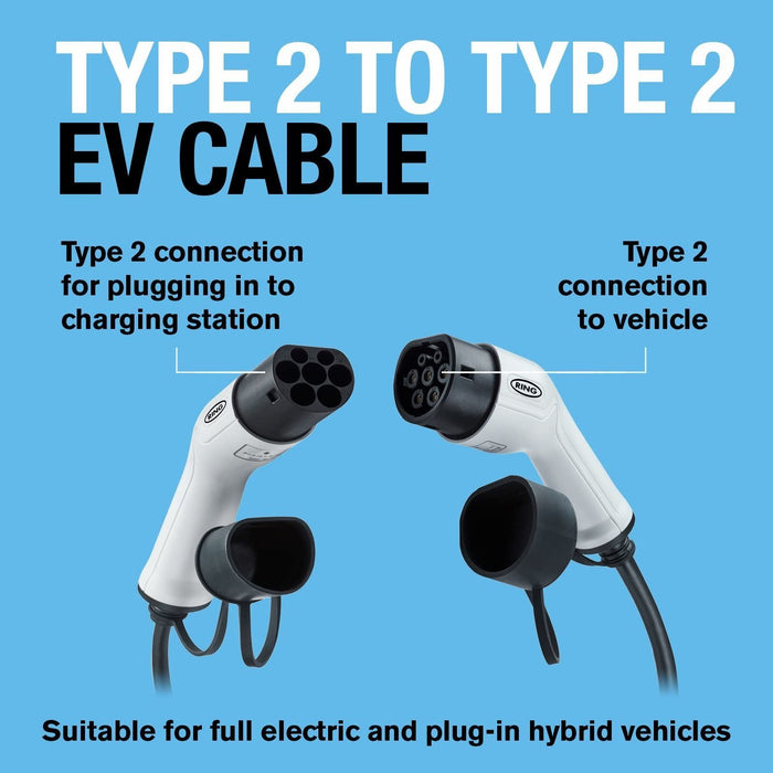 Ring Automotive RCC23P05 EV charging cable Type 2 3 phase 32A 5m Ring Automotive - Town Tools 