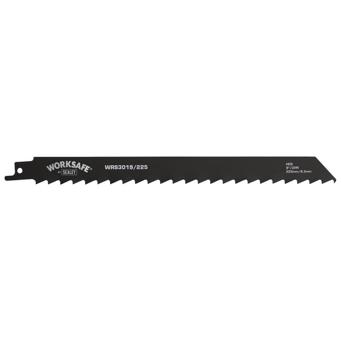 Sealey Reciprocating Saw Blade Wood 225mm 3tpi Pack of 5 WRS3019/225 Sealey - Town Tools 