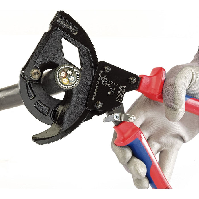 Draper Knipex 95 32 Ratchet Action Cable Cutter For SWA Cable, 315mm, 315A 82575 Draper - Town Tools 