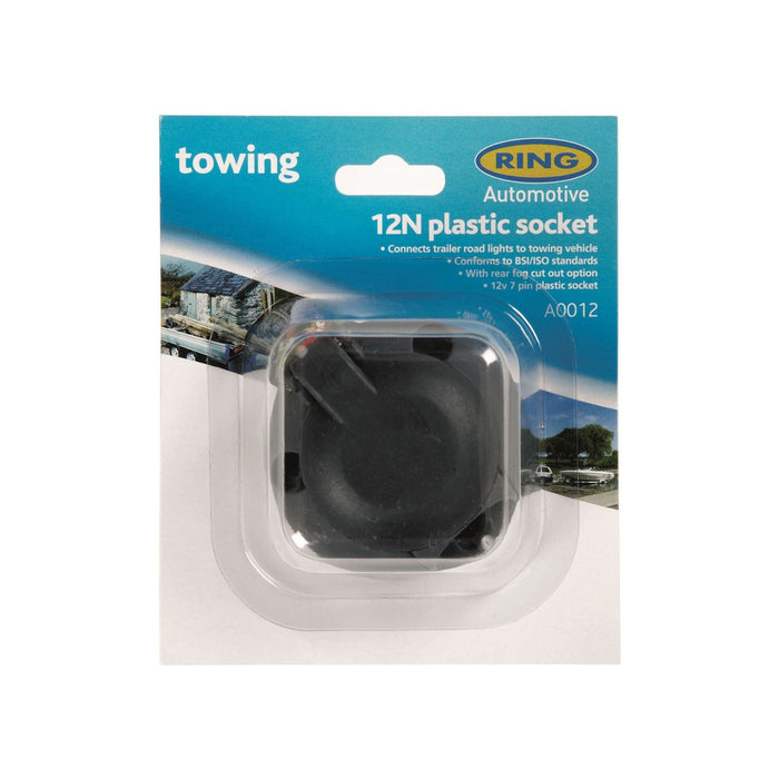 Ring Automotive A0012 12N Plastic Socket (Including Rear Fog Cut Out) Ring Automotive - Town Tools 