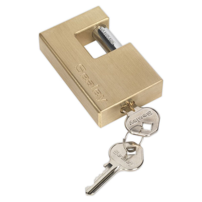 Sealey Brass Shutter Padlock 76mm Sealey - Town Tools 