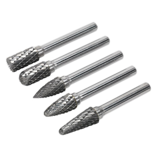 Sealey Tungsten Carbide Rotary Burr Set 5pc SDBK5 Sealey - Town Tools 