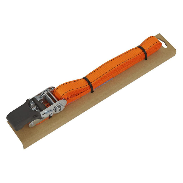 Sealey Ratchet Tie Down 25mm x 5m Polyester Webbing With Corner Protector 600kg Sealey - Town Tools 