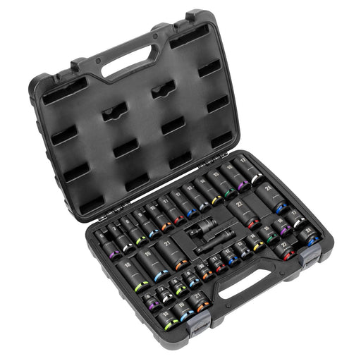 Sealey Premier Premier Impact Socket Set 3/8"Sq Drive 36pc AK5633M Sealey Premier - Town Tools 