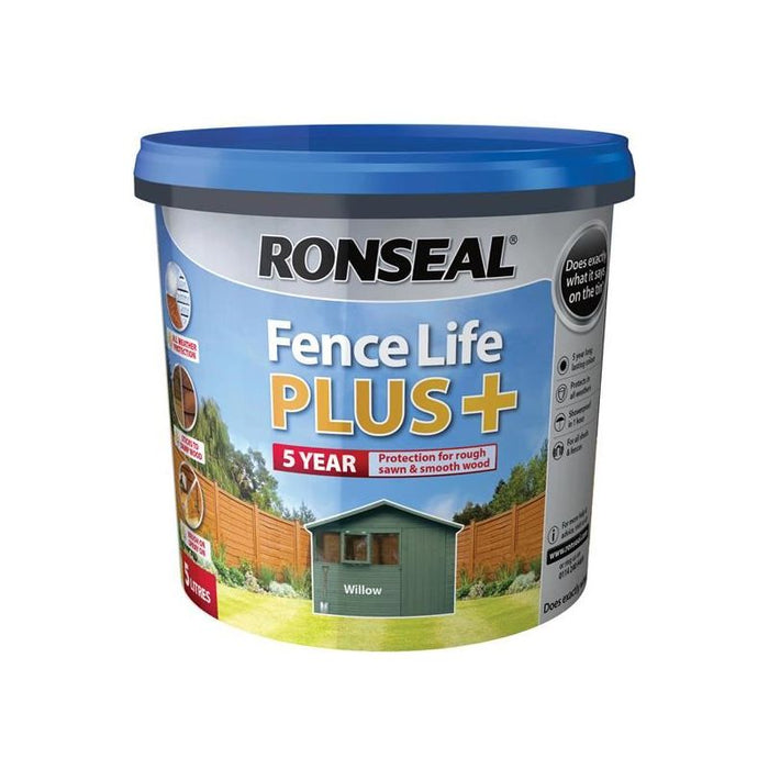 Ronseal Fence Life Plus+ Willow 5 litre Ronseal - Town Tools