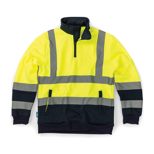 Tough Grit Hi-Vis 2-Tone Sweatshirt Yellow/Navy XL Tough Grit - Town Tools 