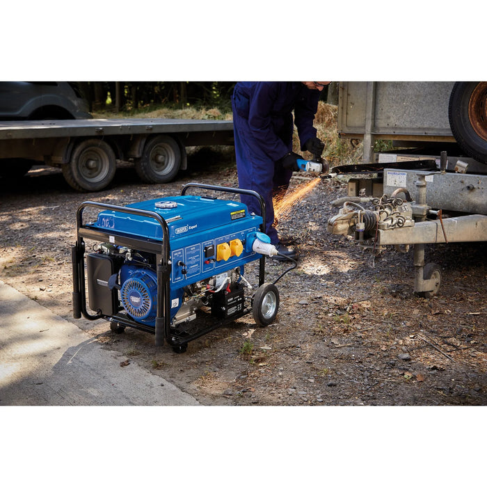 Draper Expert Petrol Generator with Wheels, 6000W - PG68W