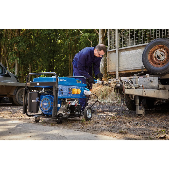 Draper Expert Petrol Generator with Wheels, 6000W - PG68W