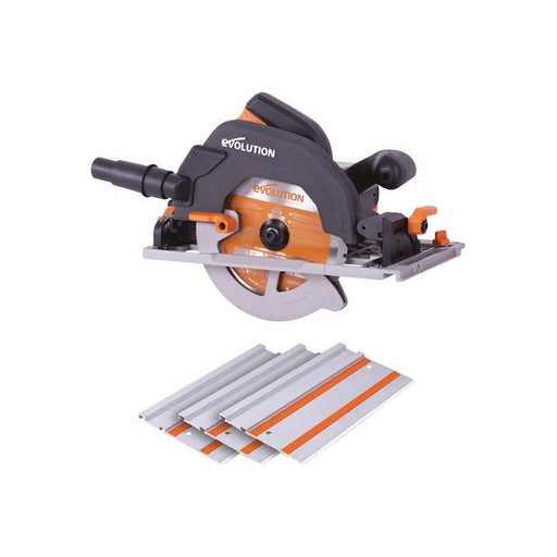 Evolution R185CCSX Circular Track Saw Kit 185mm 1600W 110V Evolution - Town Tools