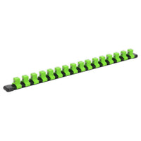 Sealey Socket Retaining Rail with 16 Clips 1/2"Sq Drive Hi-Vis Green AK27054HV