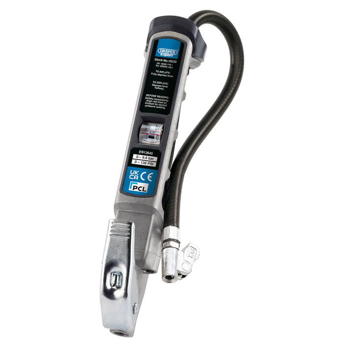 Draper Expert Professional Air Line Inflator with Lock-On Connector - ALG44