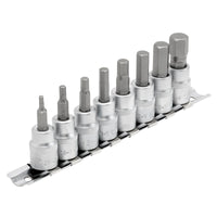 Draper Expert Metric Hex. Socket Bit Set, 3/8" Sq. Dr., 48mm (8 Piece)