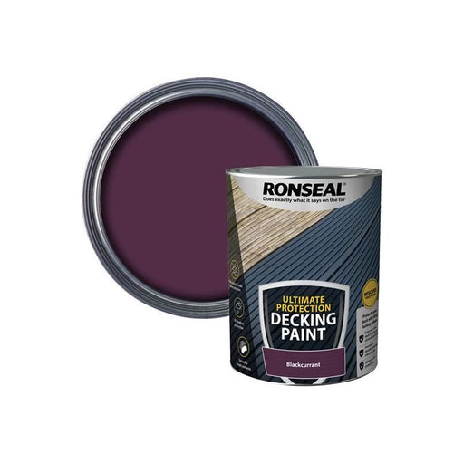 Ronseal Ultimate Protection Decking Paint Blackcurrant 5 litre Ronseal - Town Tools