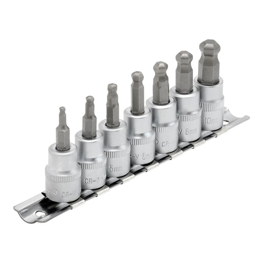 Draper Expert Ball-end Hex. Socket Bit Set, 3/8" Sq. Dr., 48mm (7 Piece) - image 1