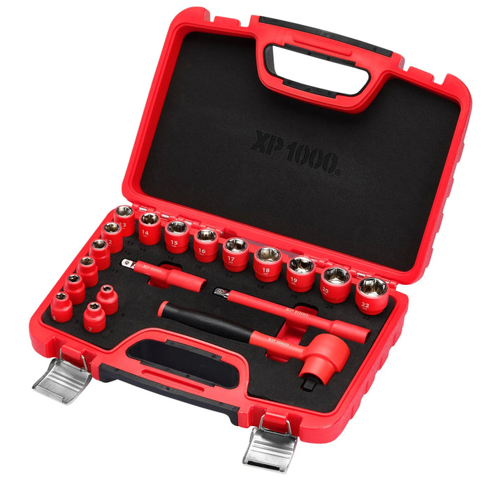XP1000® VDE Metric Socket Set, Sq. Dr. (19 Piece) 1-3