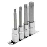 Draper Expert TX-STAR® Socket Bit Set, 1/2" Sq. Dr. (4 Piece) - T-TX/4/100