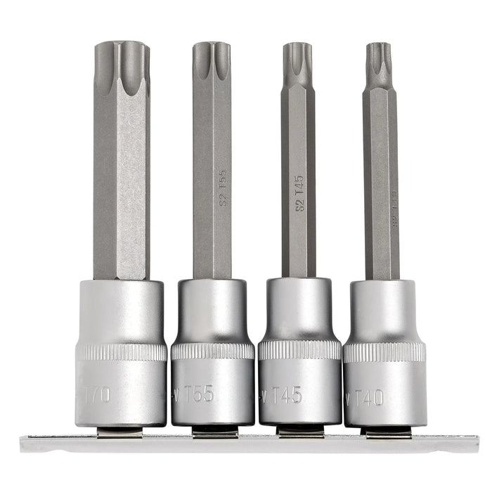 Draper Expert TX-STAR® Socket Bit Set, 1/2" Sq. Dr. (4 Piece) - T-TX/4/100