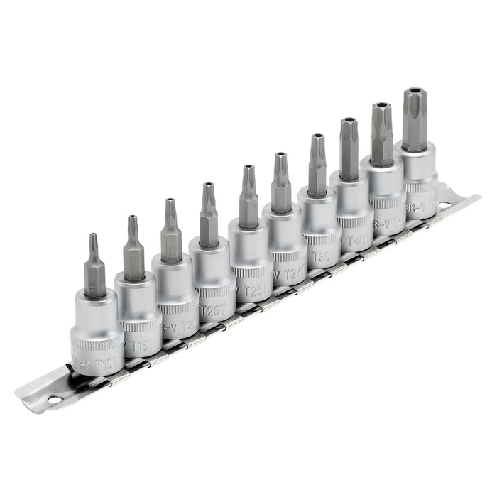 Draper Expert TX-STAR® Security Socket Bit Set, 3/8" Sq. Dr., 48mm (10 Piece)