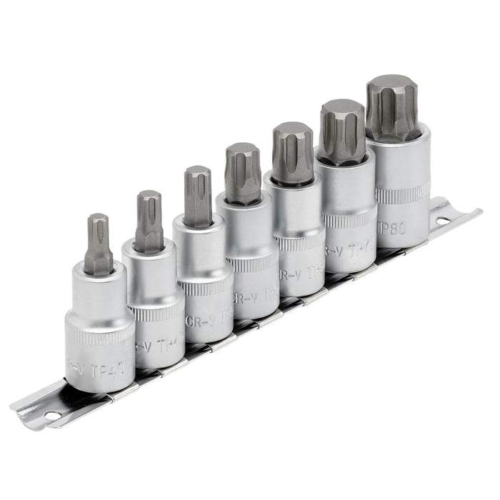 Draper Expert TX-STAR® Plus Socket Bit Set, 1/2" Sq. Dr., 55mm (7 Piece)